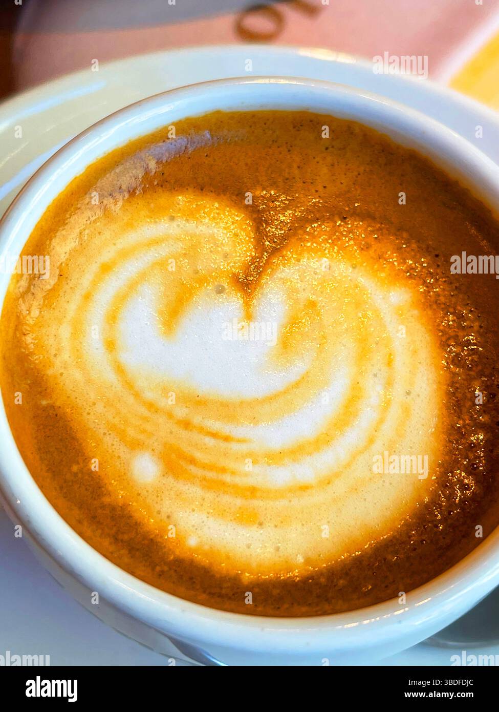 Cup of coffee. Close view. - Smartphone Captured Stock Image
