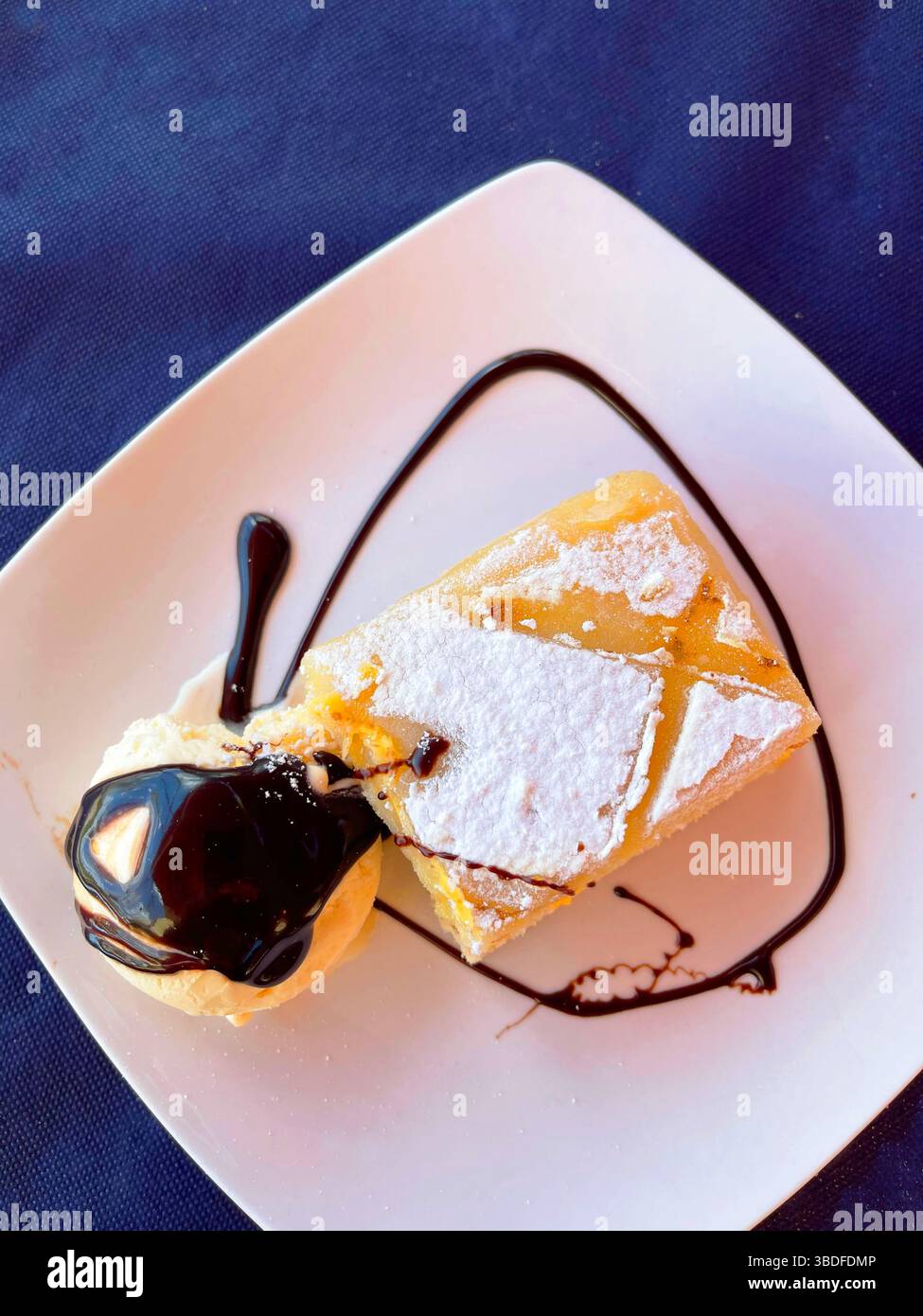 Ponche segoviano with ice cream. Segovia, Spain. - Smartphone Captured Stock Image