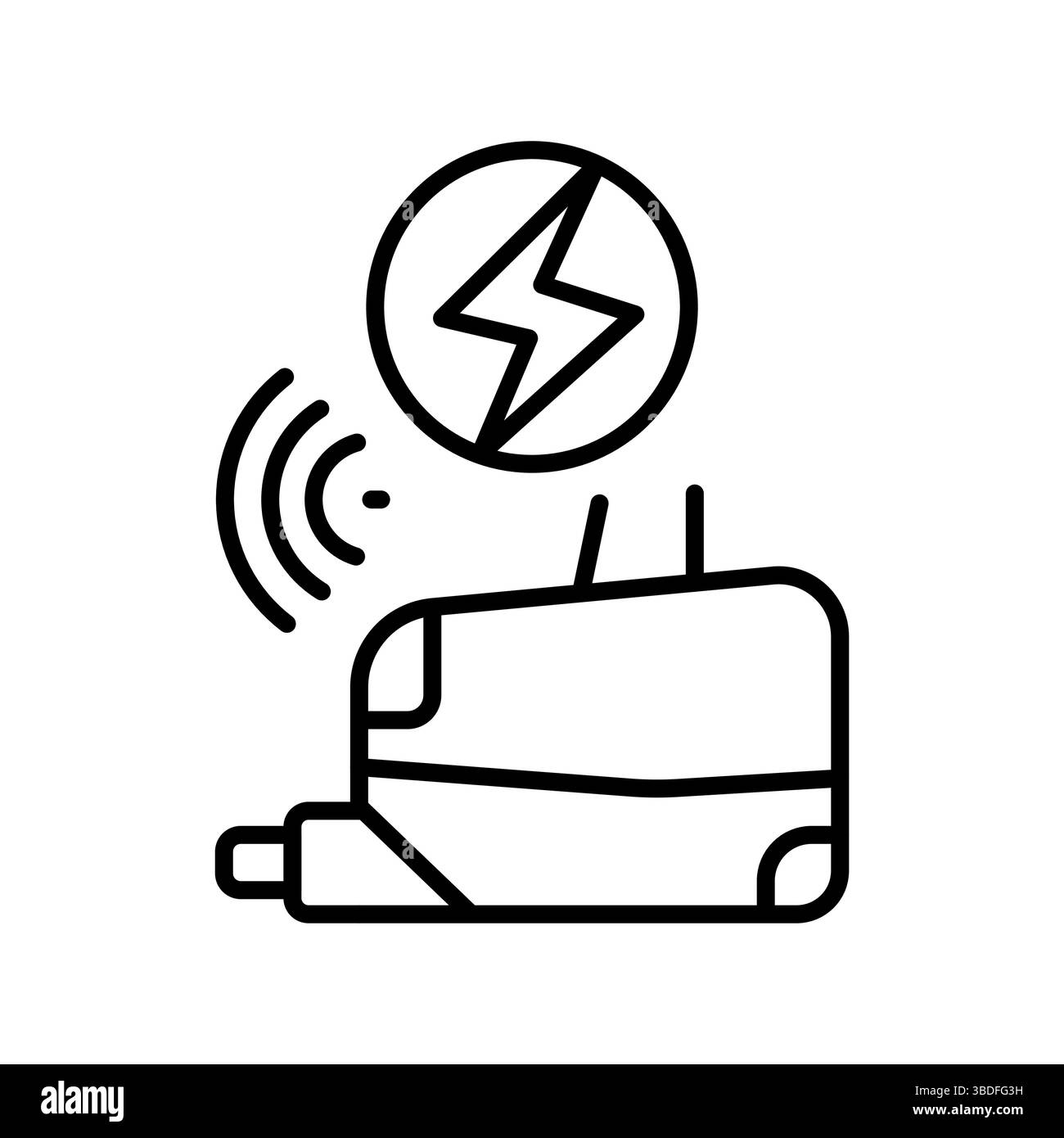 tilt sensor black line icon for digital and print projects. Minimal ...