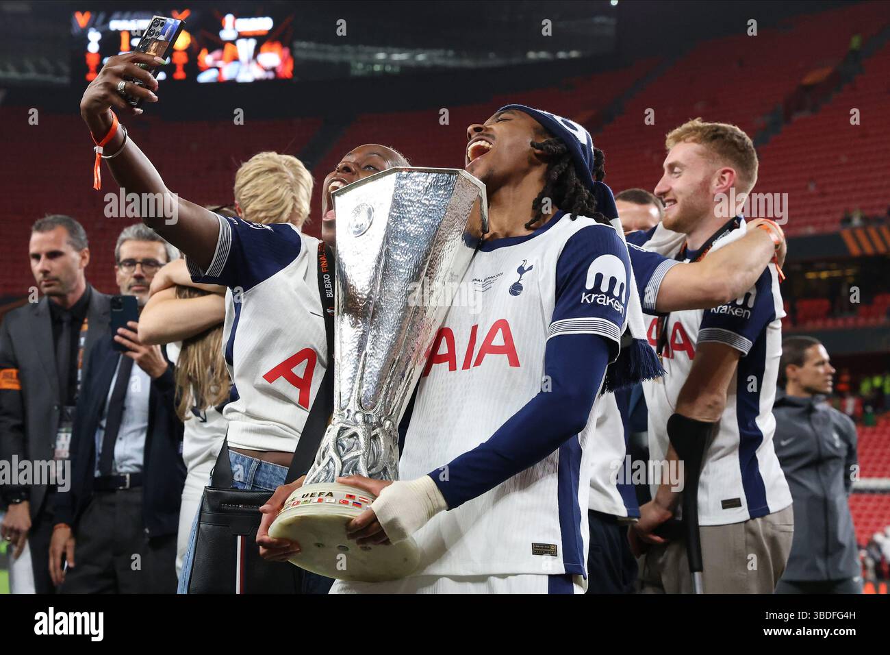 Bilbao Spain 23rd May 2024 Djed Spence Of Tottenham Hotspur During bilbao-spain-23rd-may-2024-djed-spence-of-tottenham-hotspur-during
