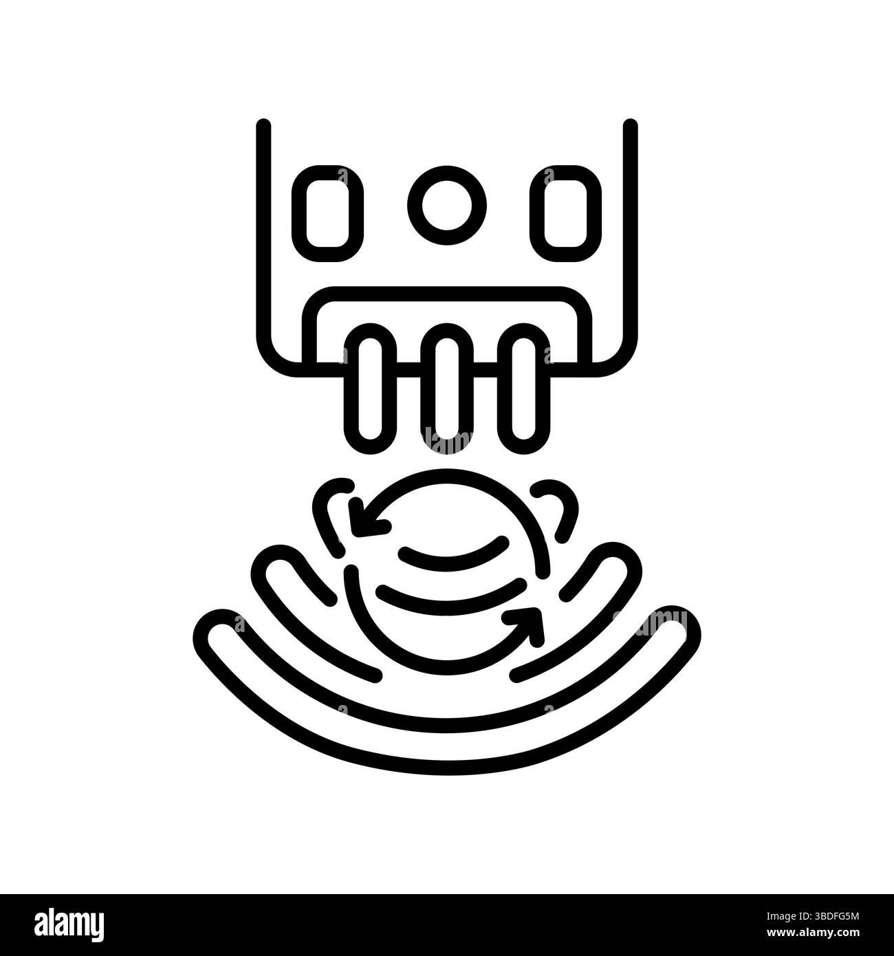 Tilt Sensor black line icon for digital and print projects. Minimal ...