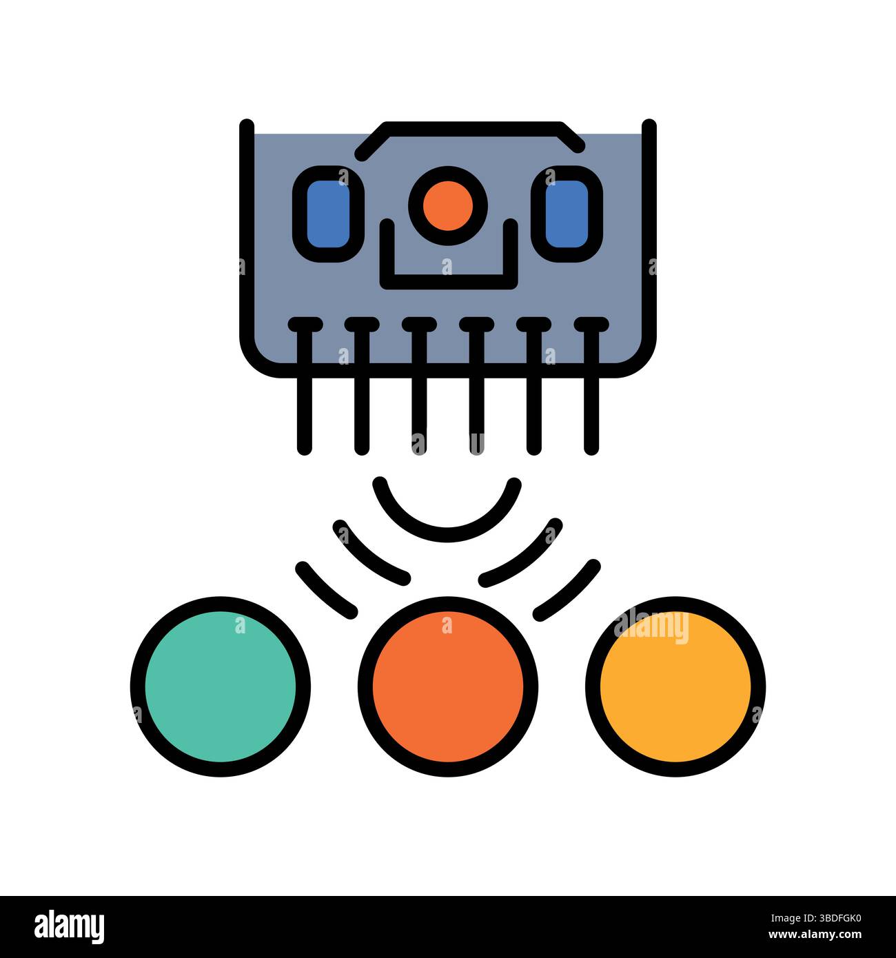 color sensor color flat icon for digital and print projects. Minimal ...
