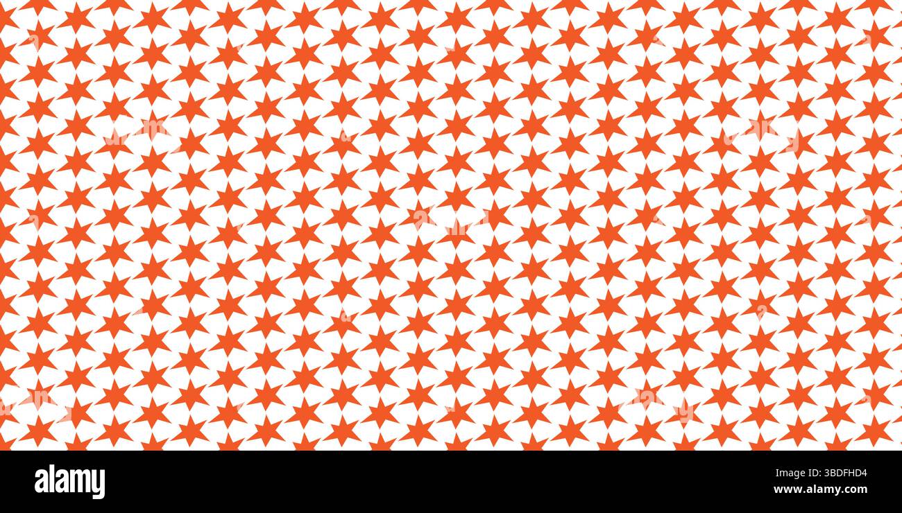 Seamless Orange Star Pattern on White Background, Bright and Cheerful ...