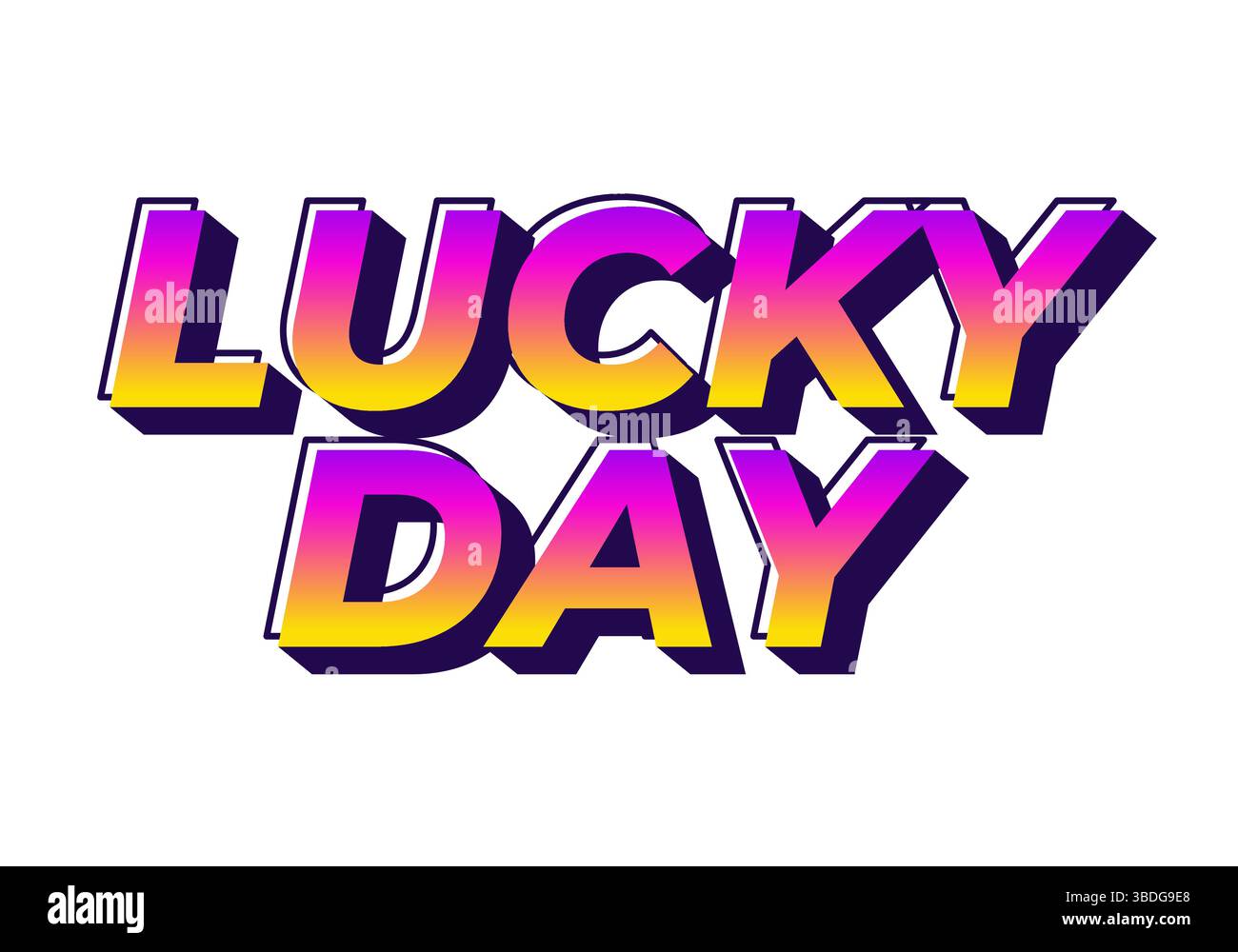 Retro comic style text with vibrant gradient color combination Stock Vector