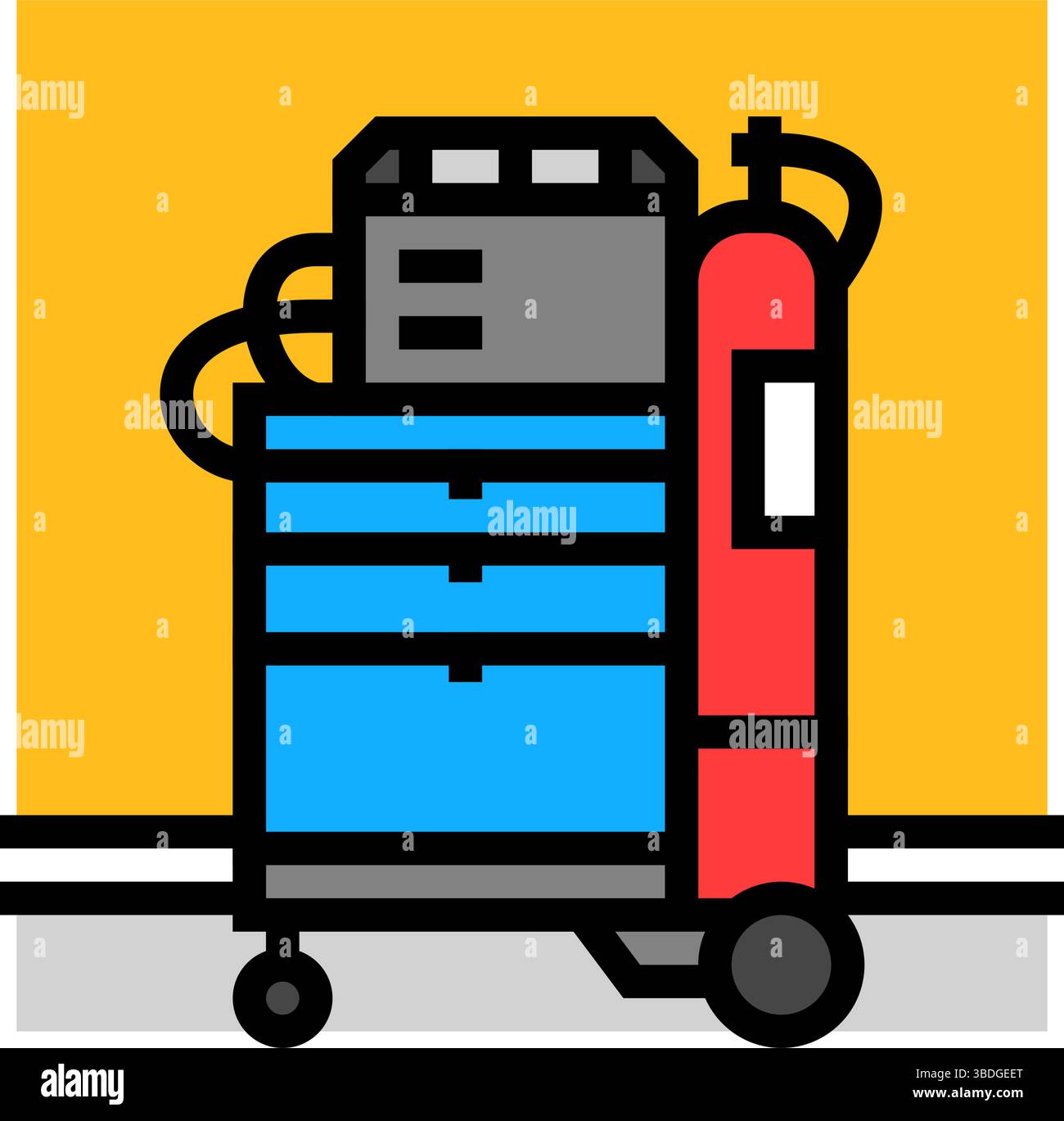welding station garage color icon vector illustration Stock Vector ...