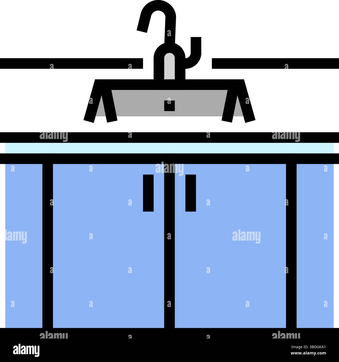 undermount sink color icon vector illustration Stock Vector Image & Art ...