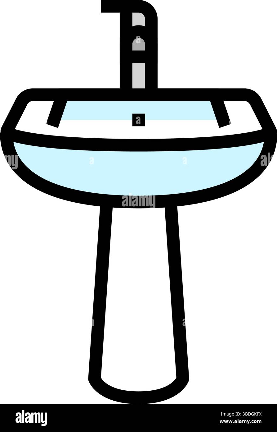 pedestal sink color icon vector illustration Stock Vector Image & Art ...