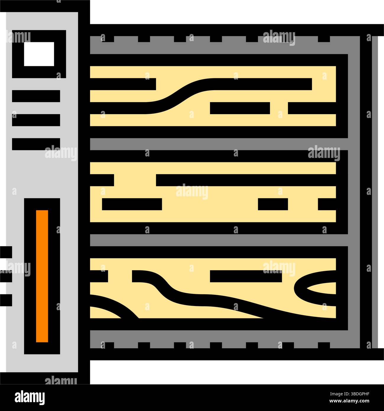 precision wood cutting framing color icon vector illustration Stock ...