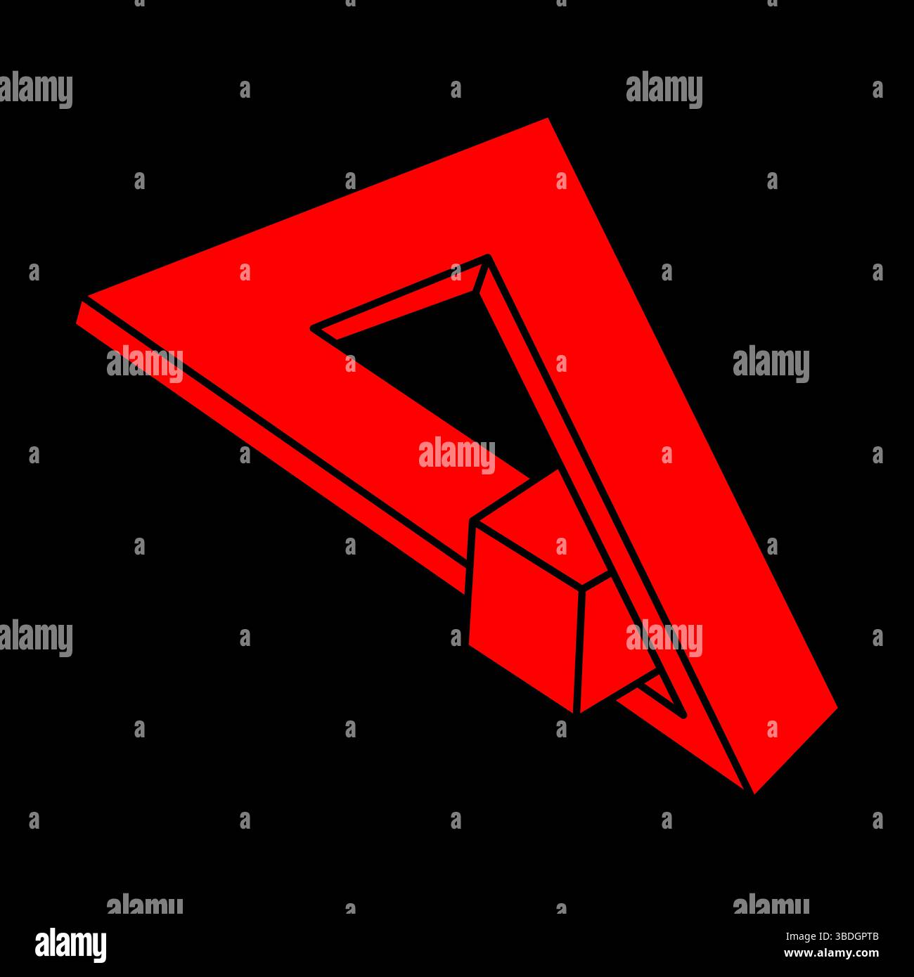 Illusion shapes. 3d geometry objects. Logo. Optical illusion figures ...