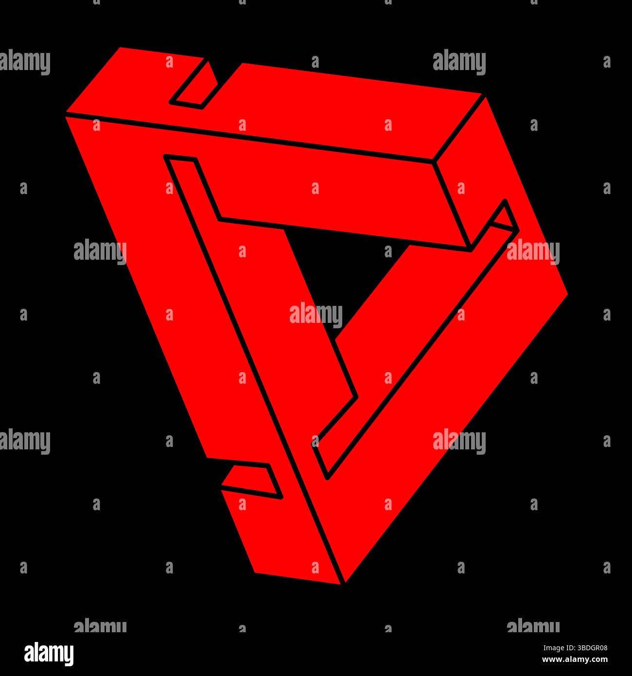 Impossible shapes. Sacred geometry. Optical illusion figures. Abstract ...