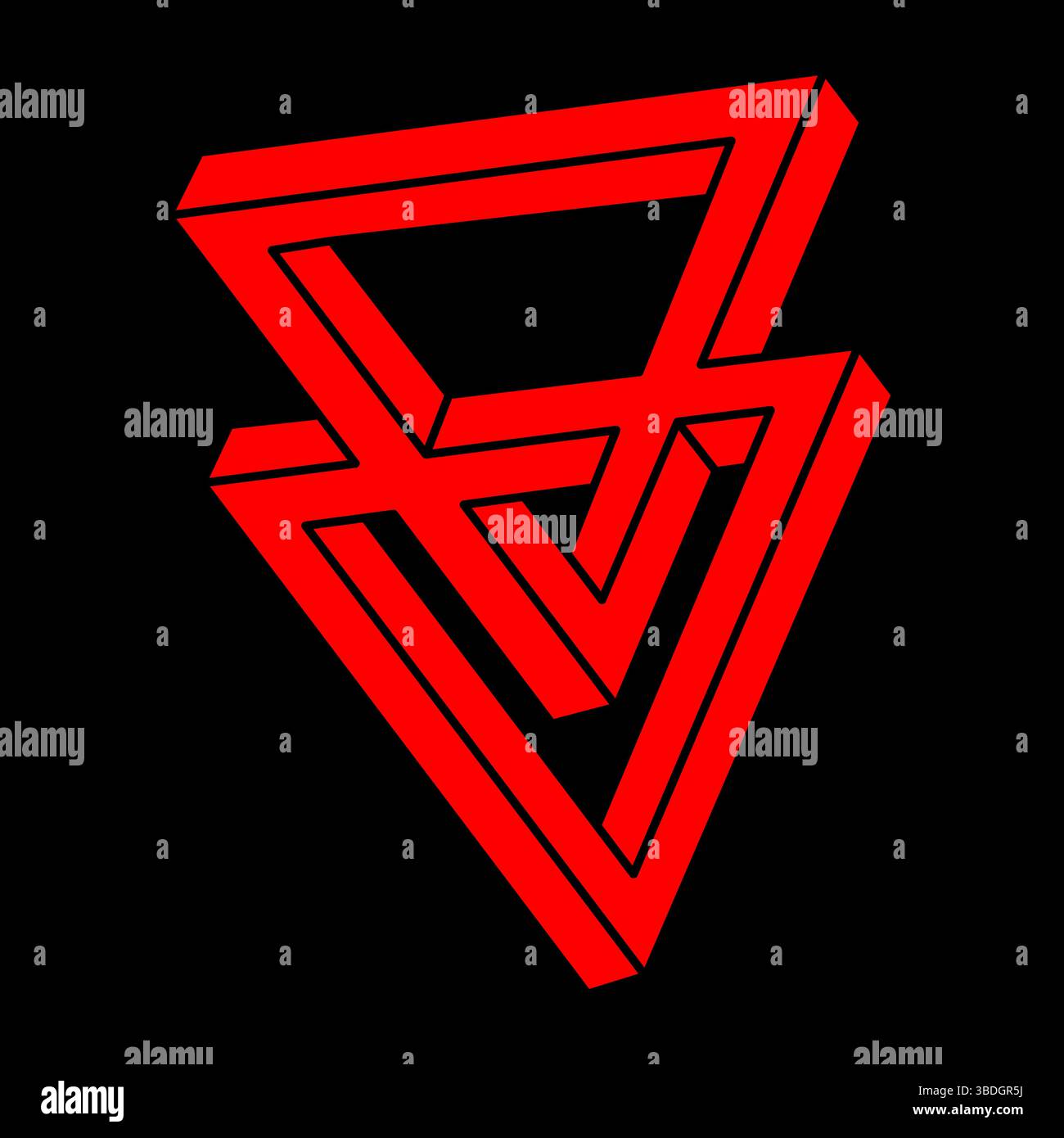 Impossible shapes. Sacred geometry. Optical illusion. Abstract eternal ...