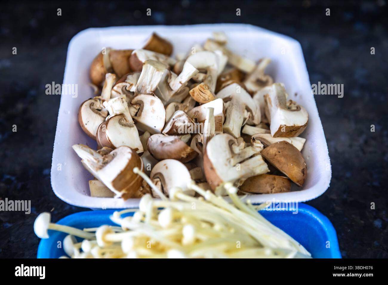 known as Enokitake, the Enoki mushroom Flammulina velutipes, is a
