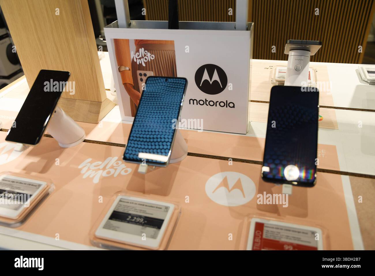 Copenhagen/ Denmark/24 .MAY 2025/. Motorola smart phne display for sale ...