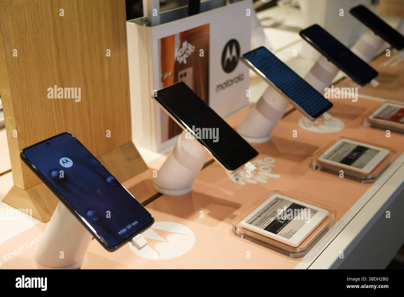 Copenhagen/ Denmark/24 .MAY 2025/. Motorola smart phne display for sale ...