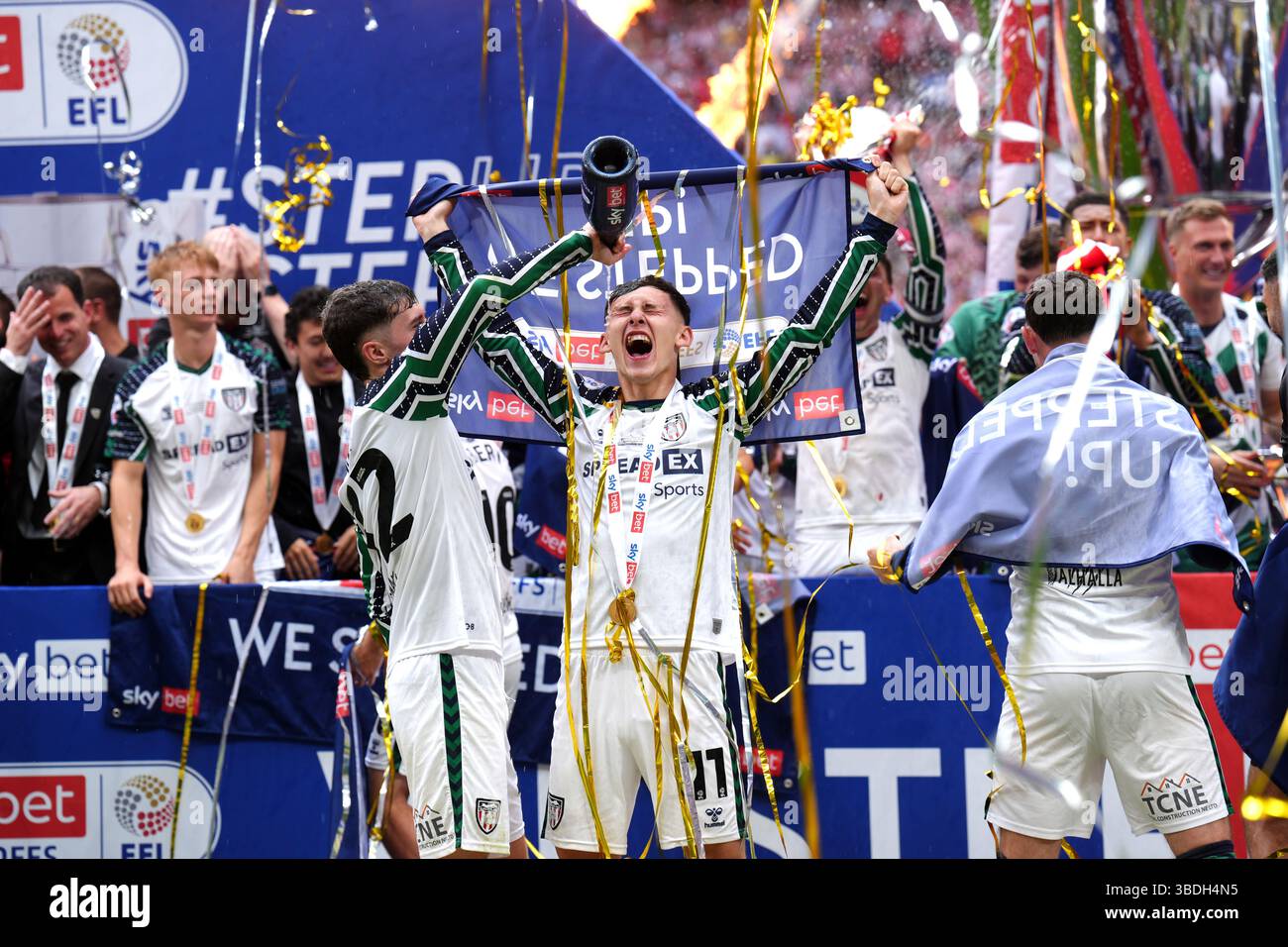 Sunderland's Chris Rigg celebrates promotion to the Premier League ...