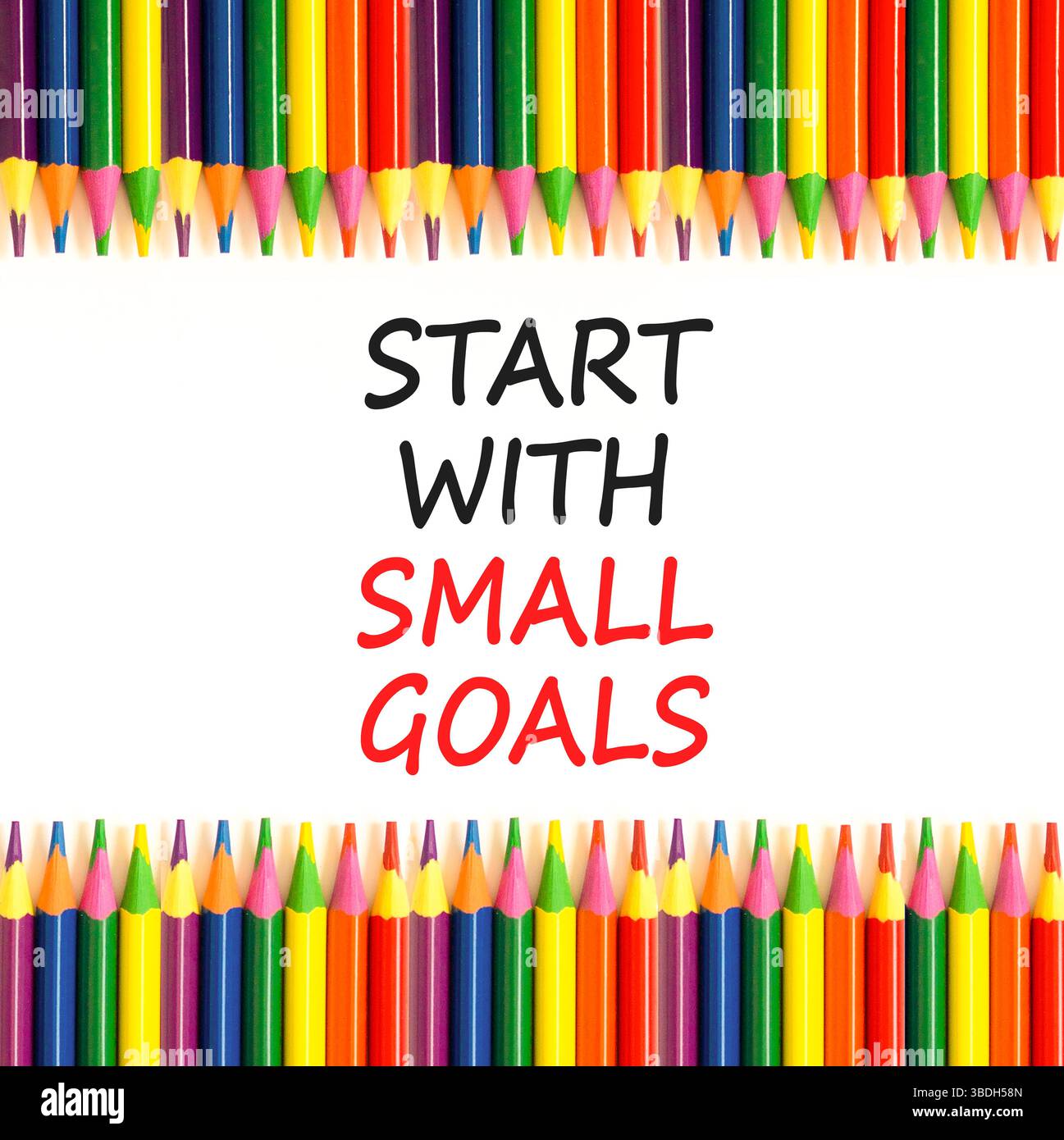 Start with small goals symbol. Concept words phrase Start with small ...