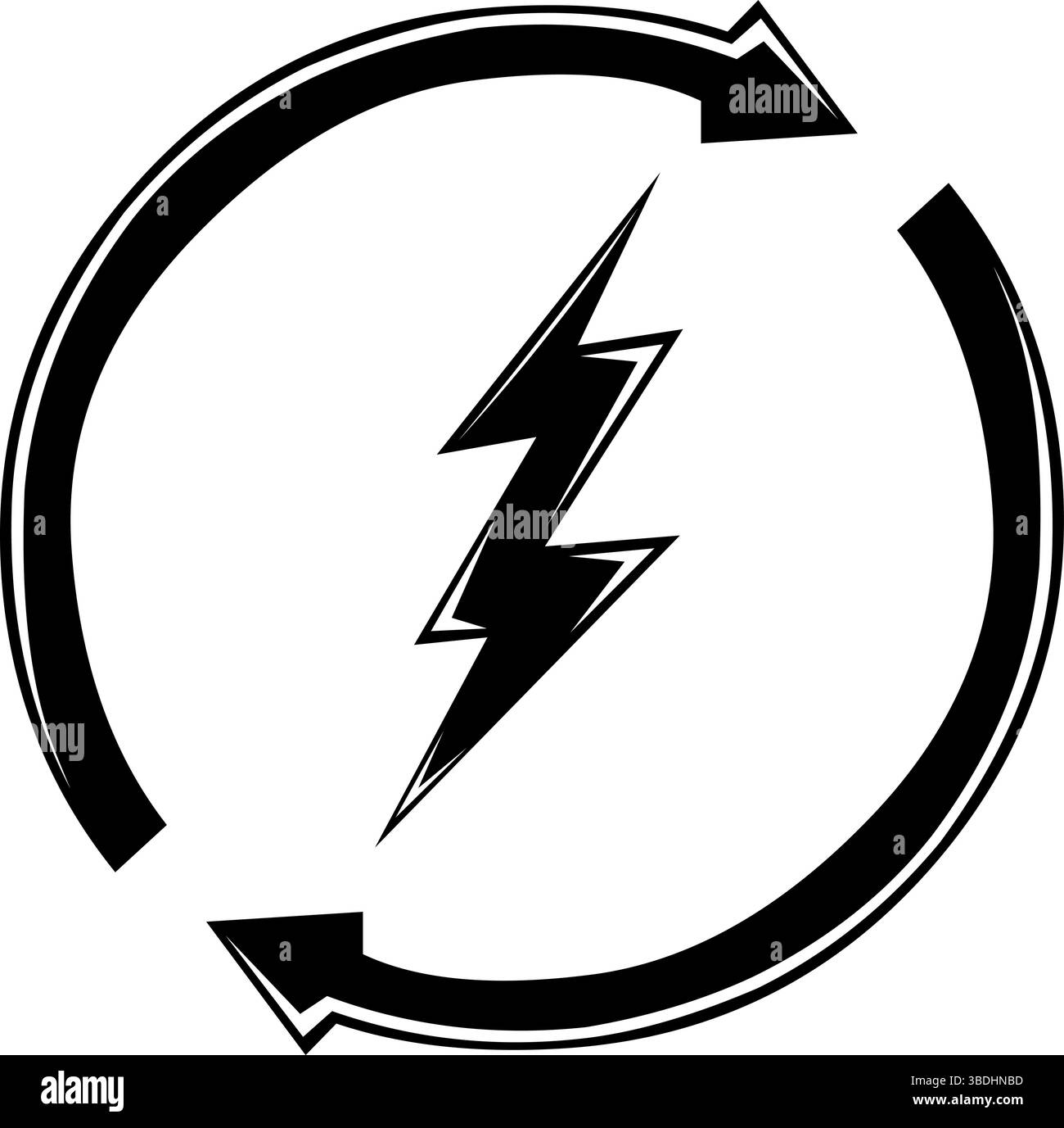 vector illustration black and white icon renewable energy concept Stock ...