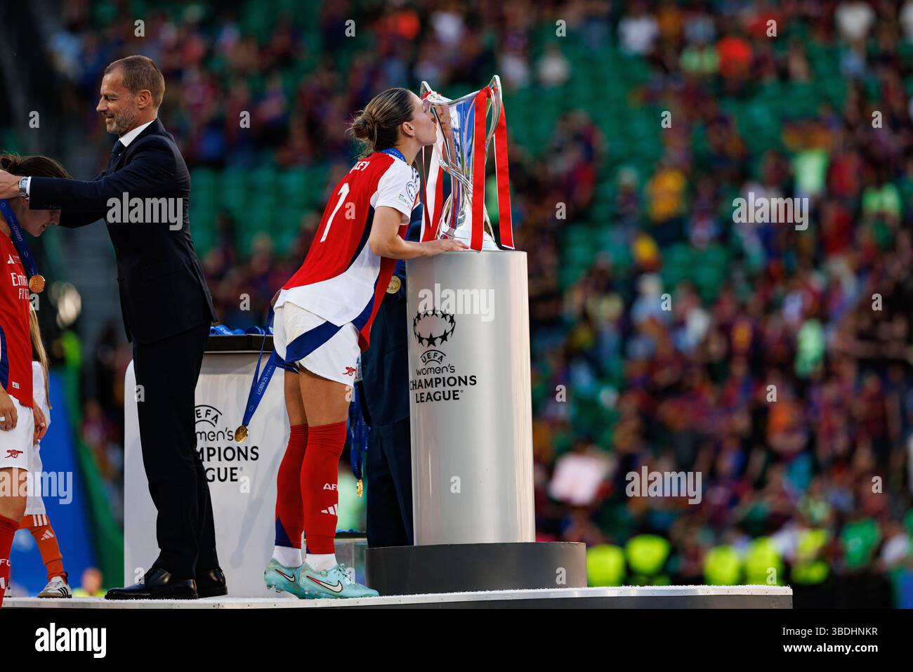 Stephanie Catley seen during UEFA Womens Champions League 2025 final ...