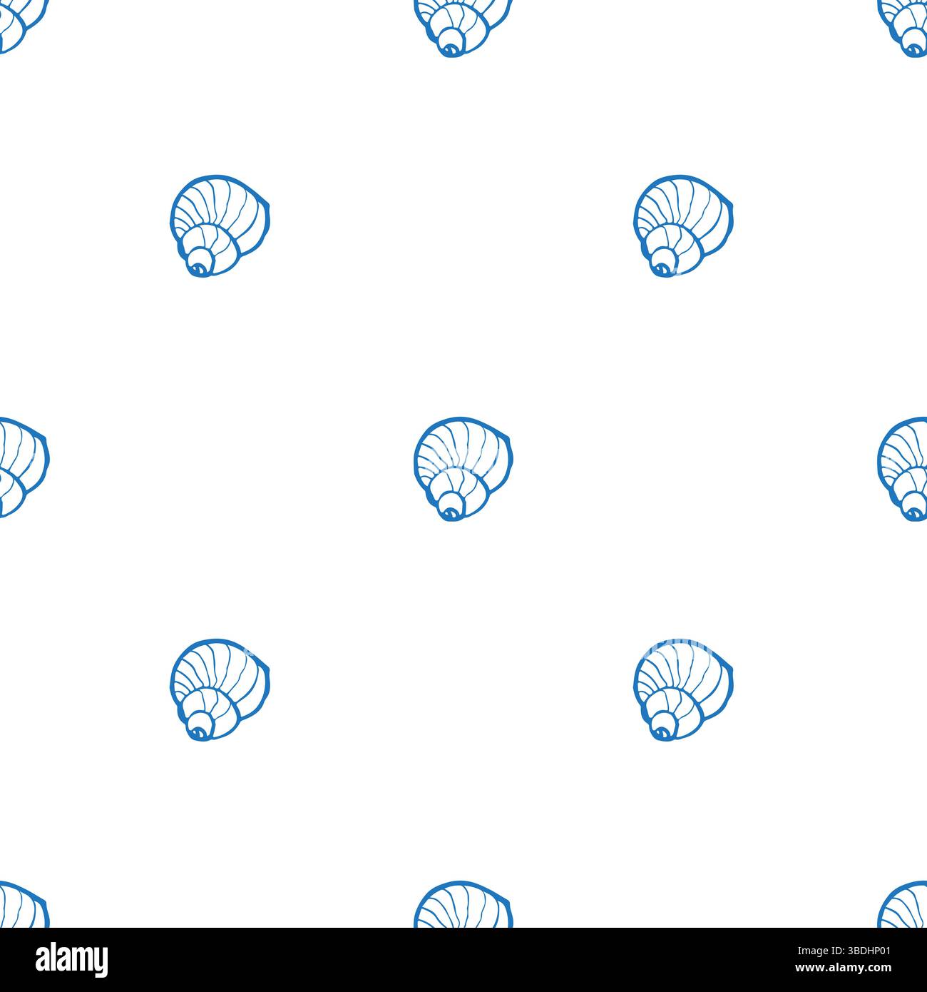 Vector seamless pattern with sea shells Stock Vector