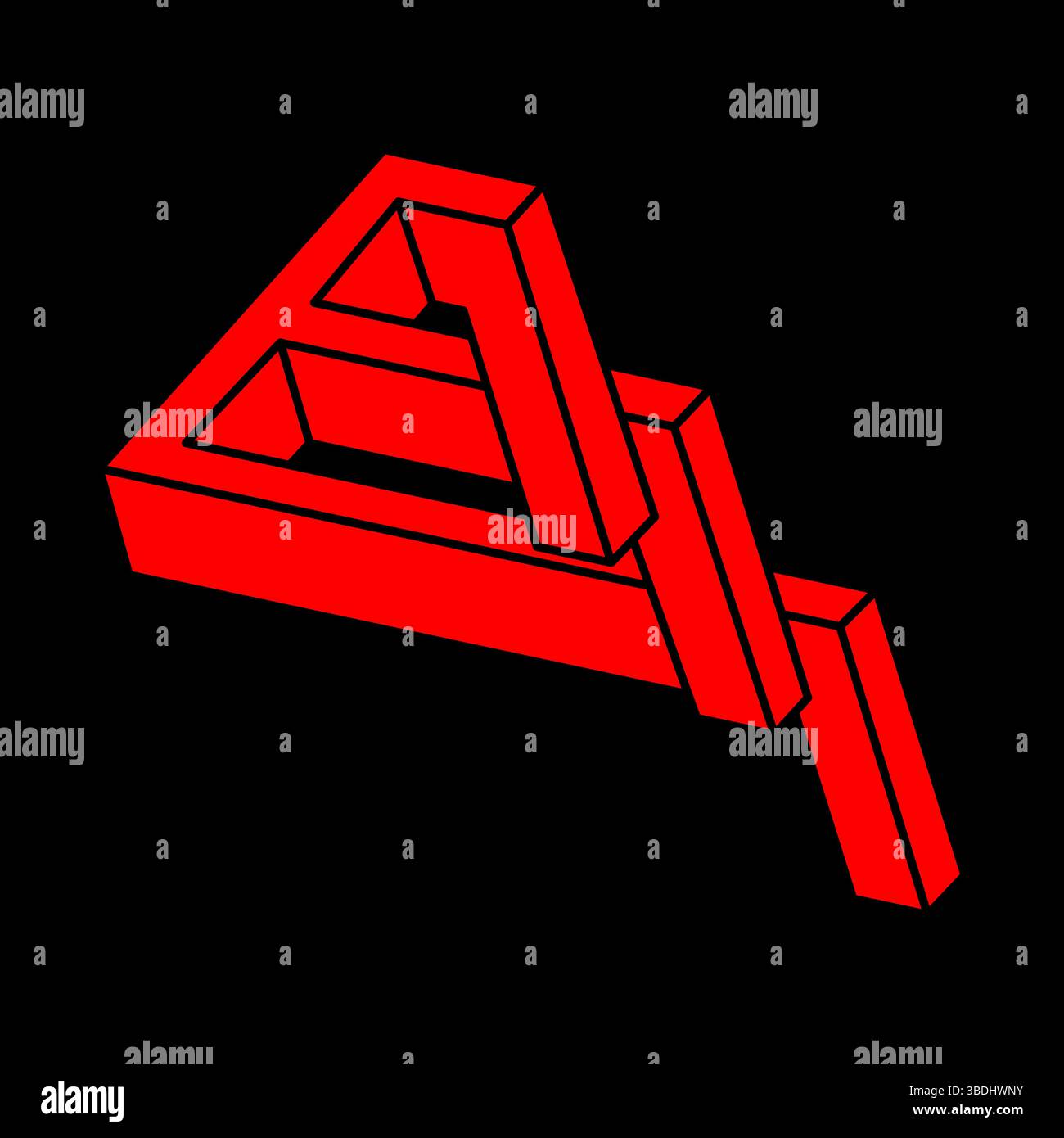 Impossible shapes. Sacred geometry figures. Optical illusion. Abstract ...