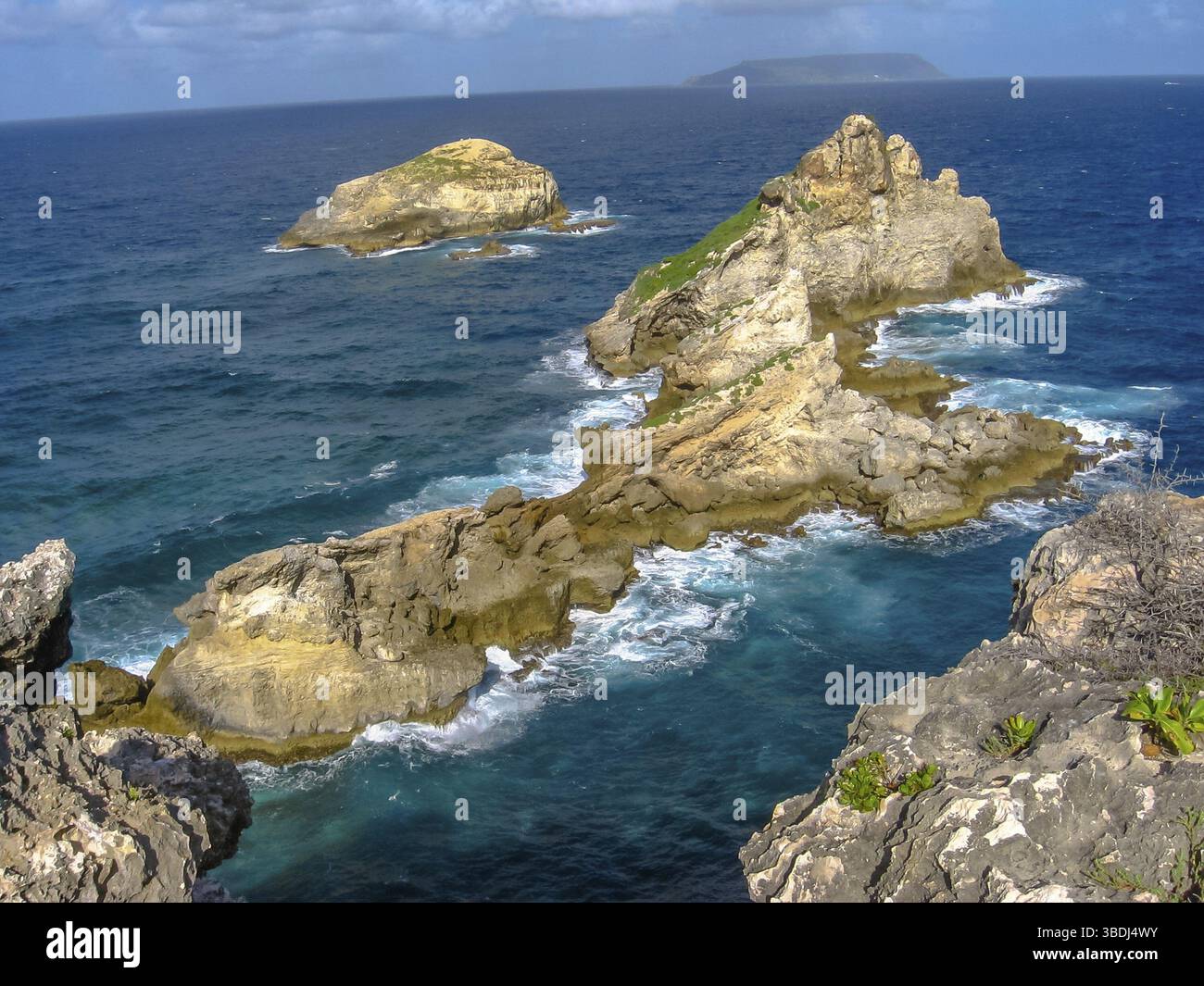 Rocks along Pointe des Chateaux located in the extreme east of the ...