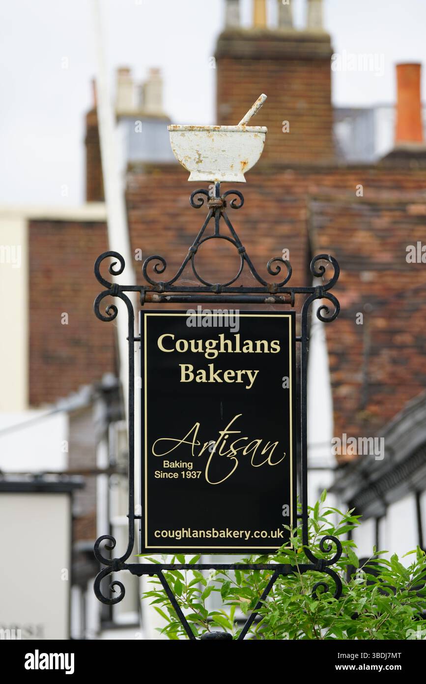 Historic Bakery Sign of Artisan Bread Maker with Rustic Background ...