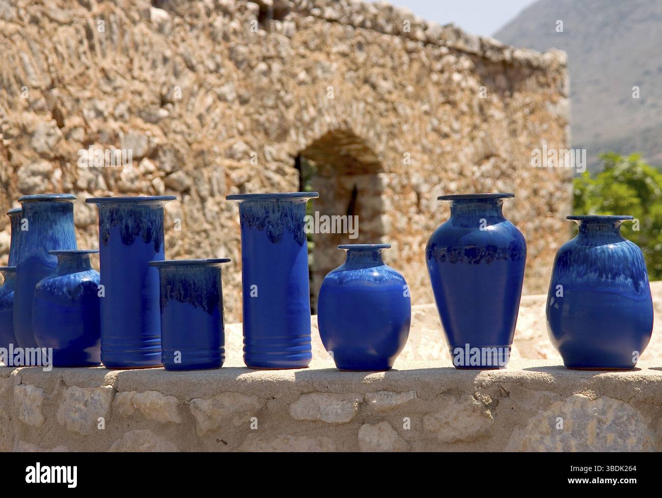 Greek pottery blue shop hi-res stock photography and images - Alamy