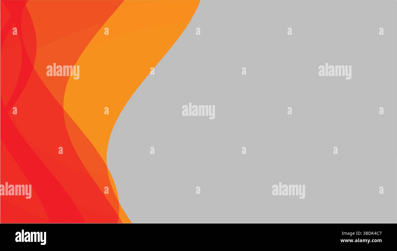 Orange Wave Vector, Abstract Curved Lines, Modern Minimal Background Illustration for Creative Projects Stock Vector