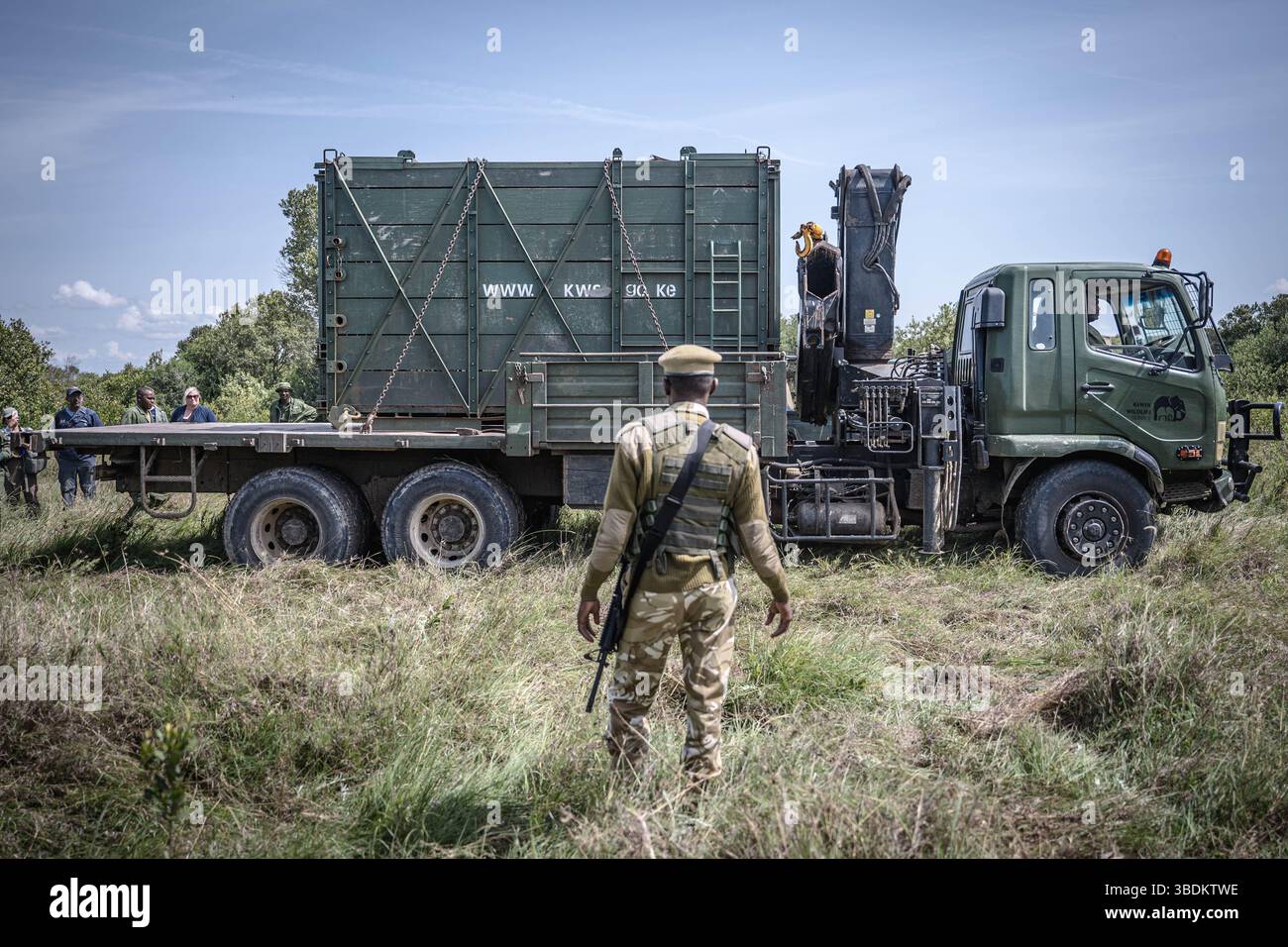 Laikipia, Kenya. 24th May, 2025. A Kenya Wildlife Service (KWS) ranger ...