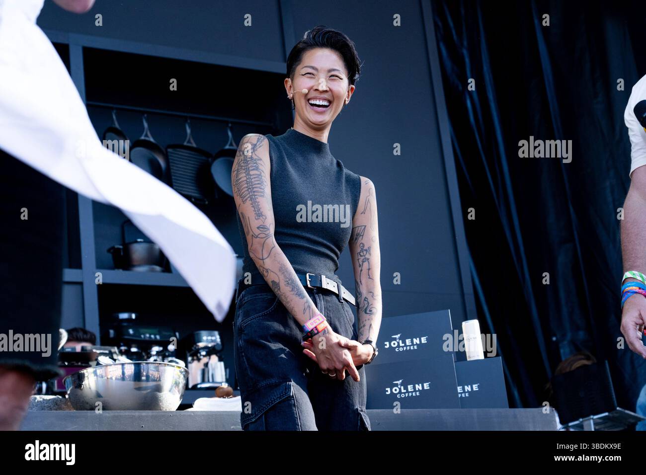 Kristen Kish is seen on the Williams Sonoma Culinary Stage at the 2025