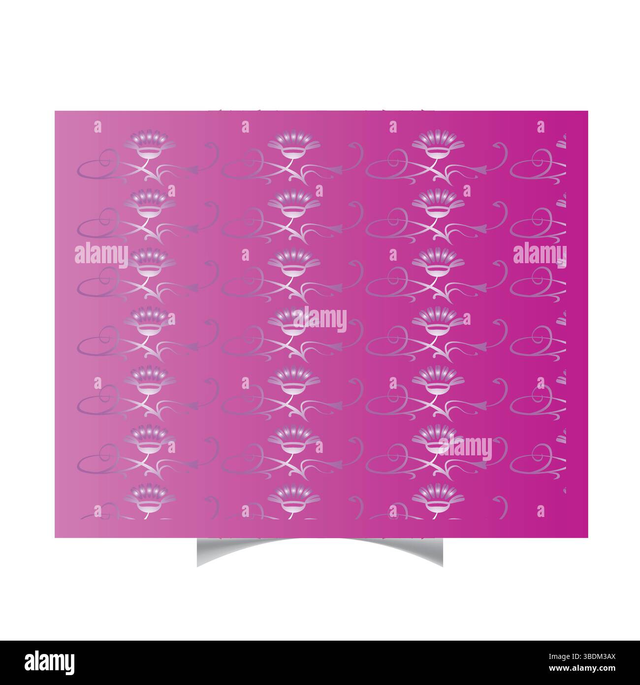 Elegant pink floral pattern design with decorative elements and delicate gradient background suitable for various applications Stock Vector