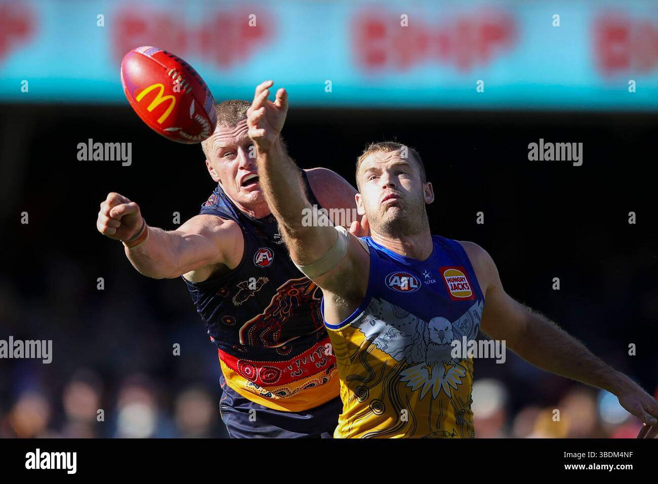 Adelaide, Australia. 25th May, 2025. Reilly O'Brien of the Crows and ...
