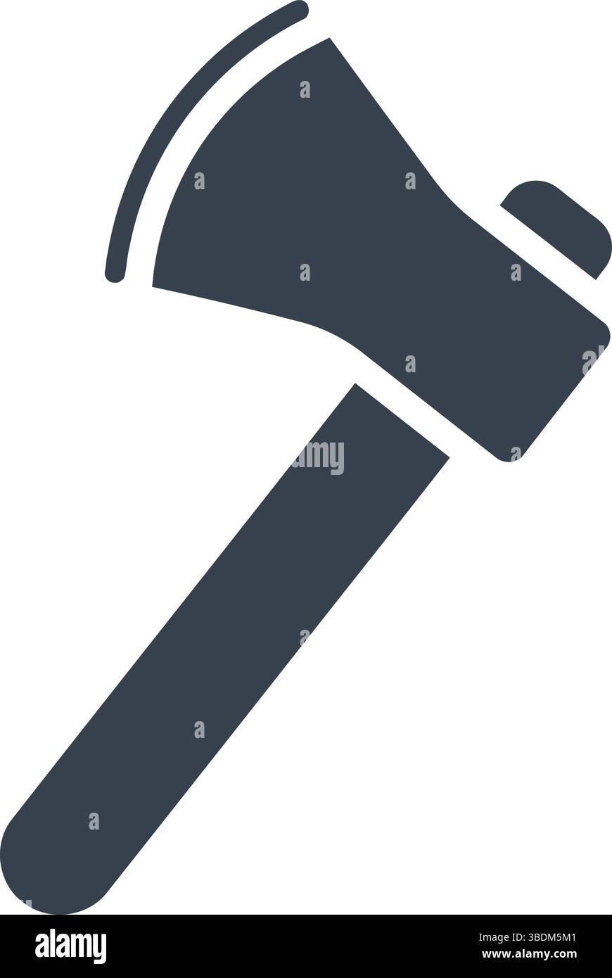 Silhouette of an Axe – Minimalist Symbol of Strength and Utility Stock Vector