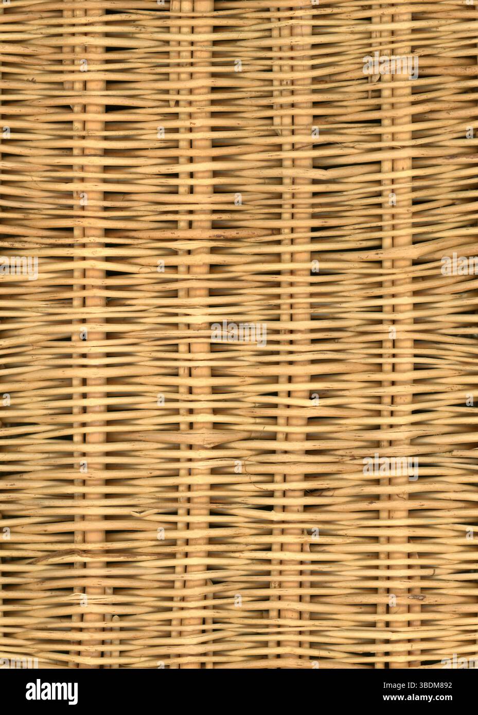 Woven wicker basket weave pattern detail background texture Stock Photo