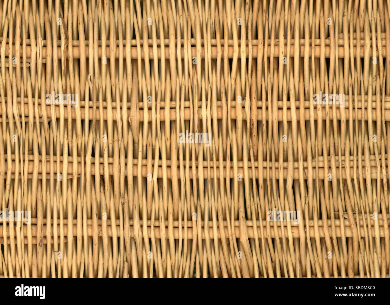 Woven wicker basket weave pattern detail background texture Stock Photo