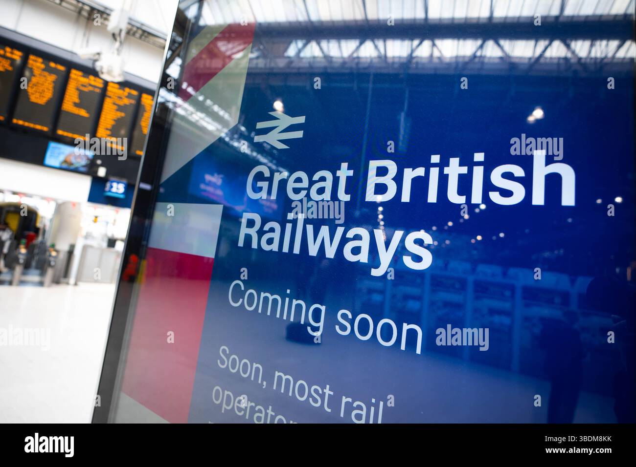 Signage At Waterloo Train Station In Central London As South Western 