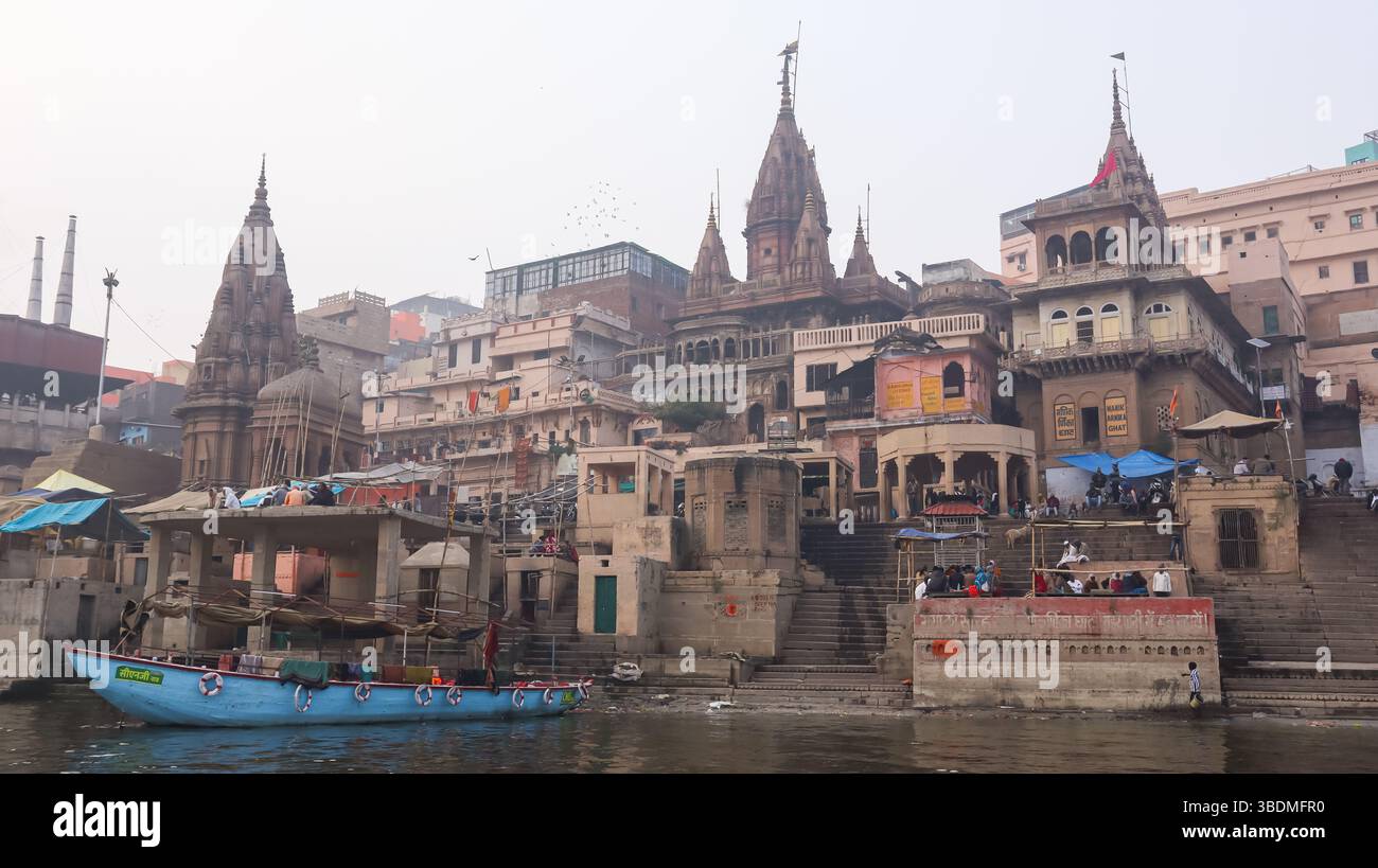 India Uttar Pradesh Varanasi Ancient Temples On The Ghats Of india-uttar-pradesh-varanasi-ancient-temples-on-the-ghats-of