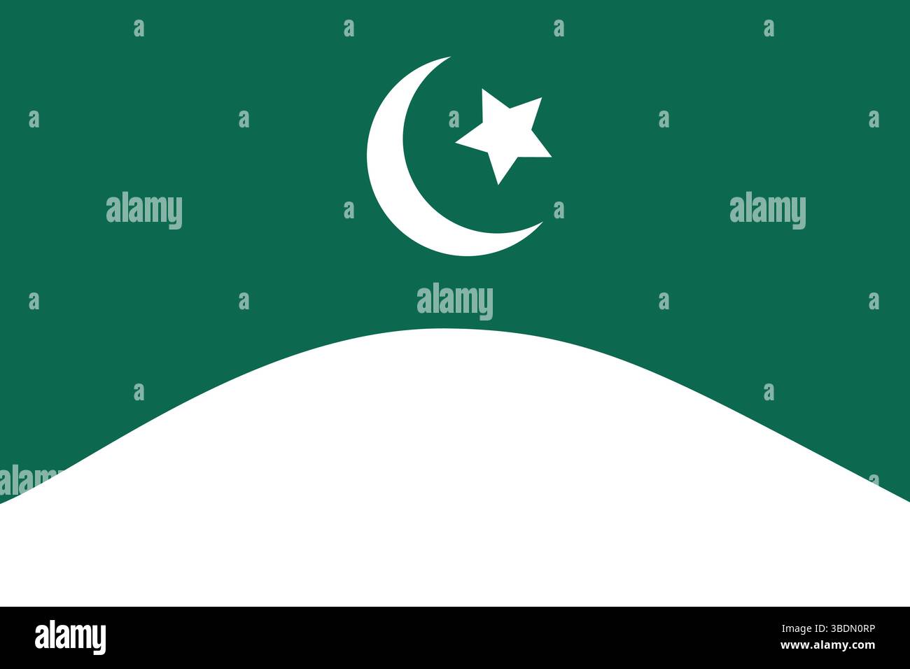 Pakistan Independence Day Background Vector Illustration in Green and White Theme Stock Vector