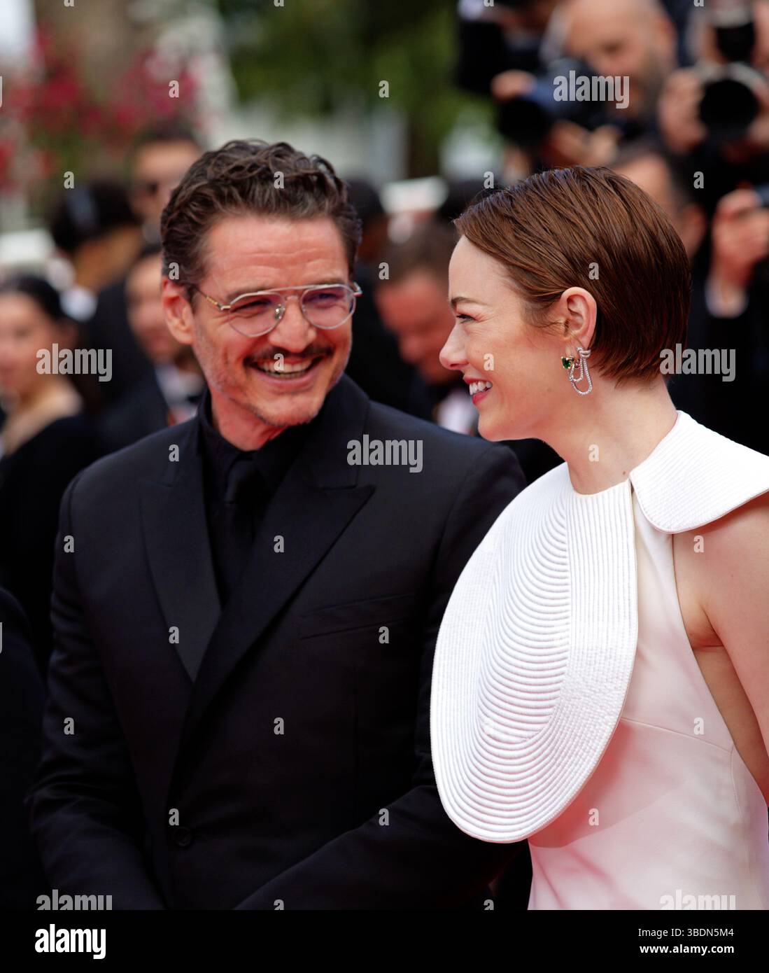 Pedro Pascal and Emma Stone on the red carpet at the Cannes Film ...