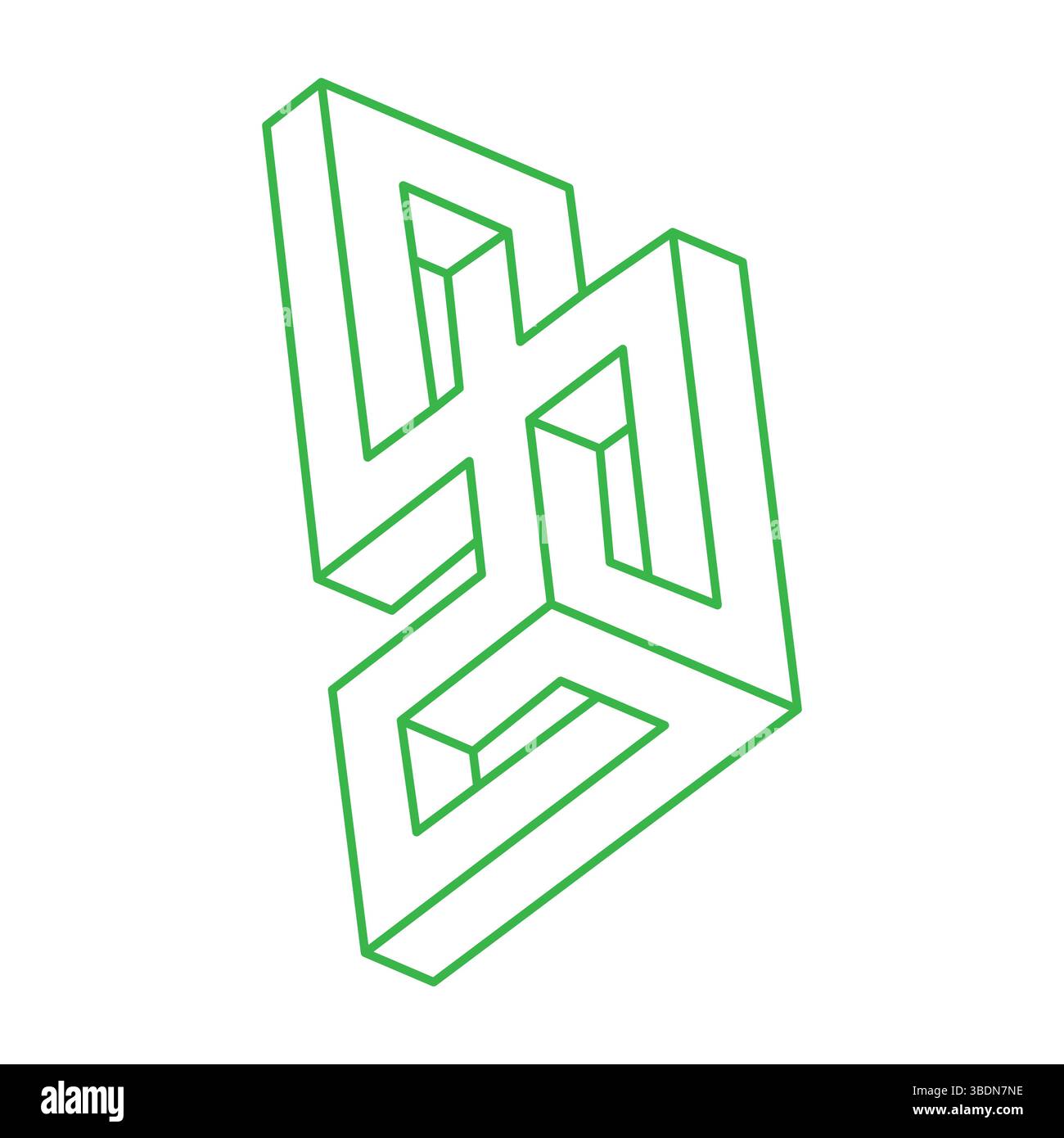 Geometry Ralated Objects Illusion green shapes. 3d geometry. Optical illusion figures. Sacred ...