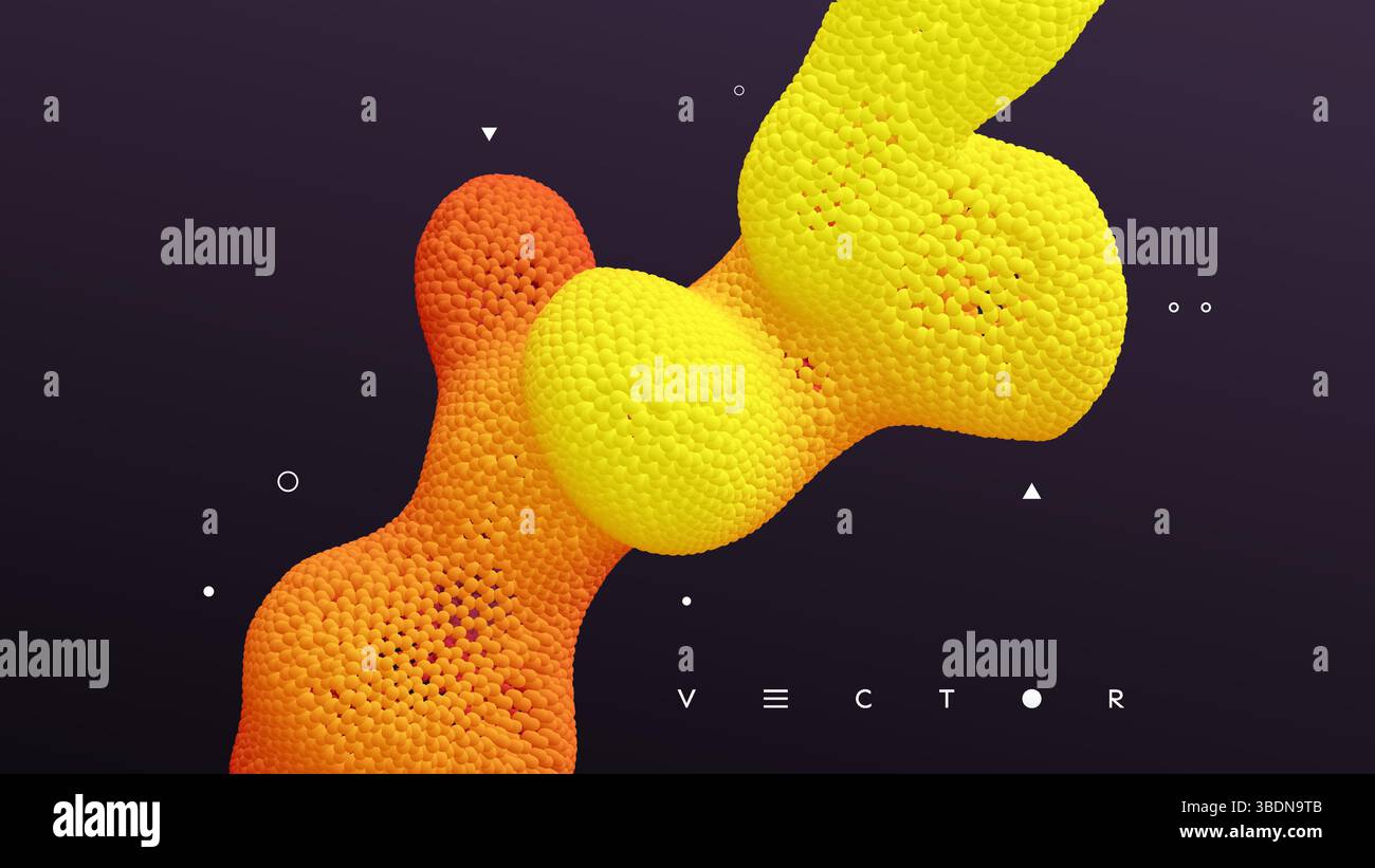 Abstract background with molecular structure. 3d vector illustration. Stock Vector