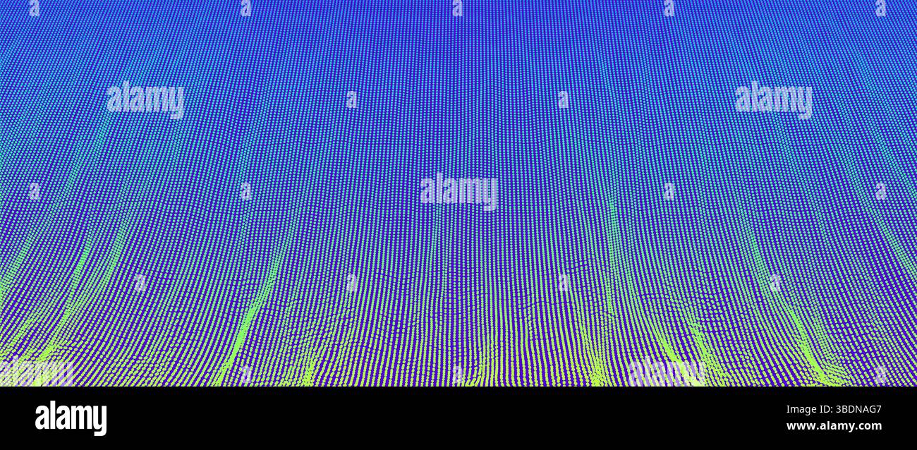 Abstract science or technology background. Graphic design. Network illustration with particle. 3D grid surface. Stock Vector