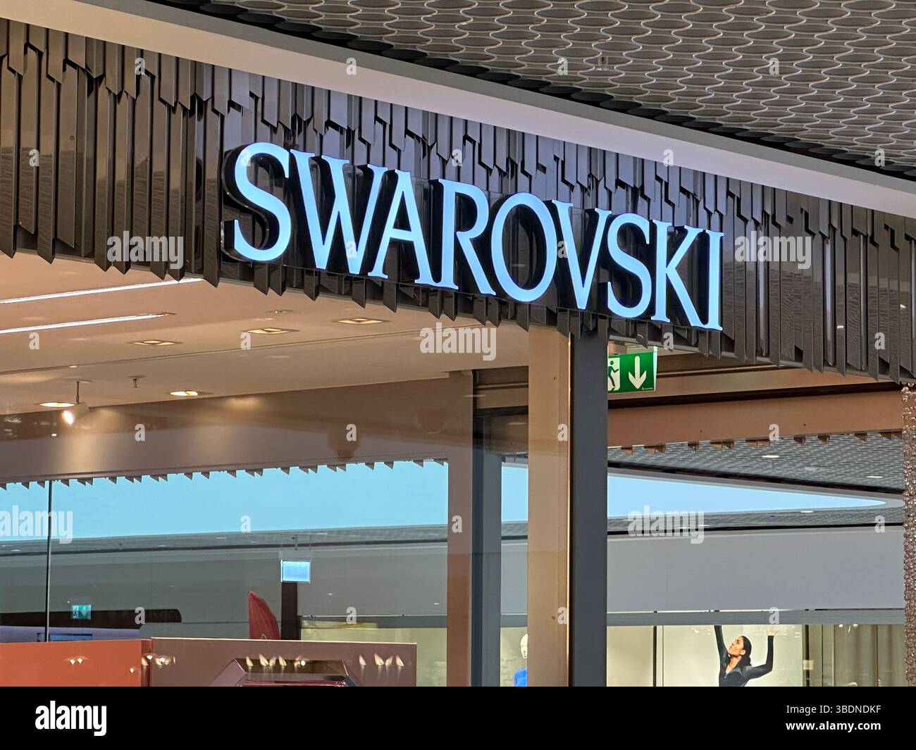 Geneva, Switzerland - Jan 11, 2023: Swarovski store. - Smartphone Captured Stock Image