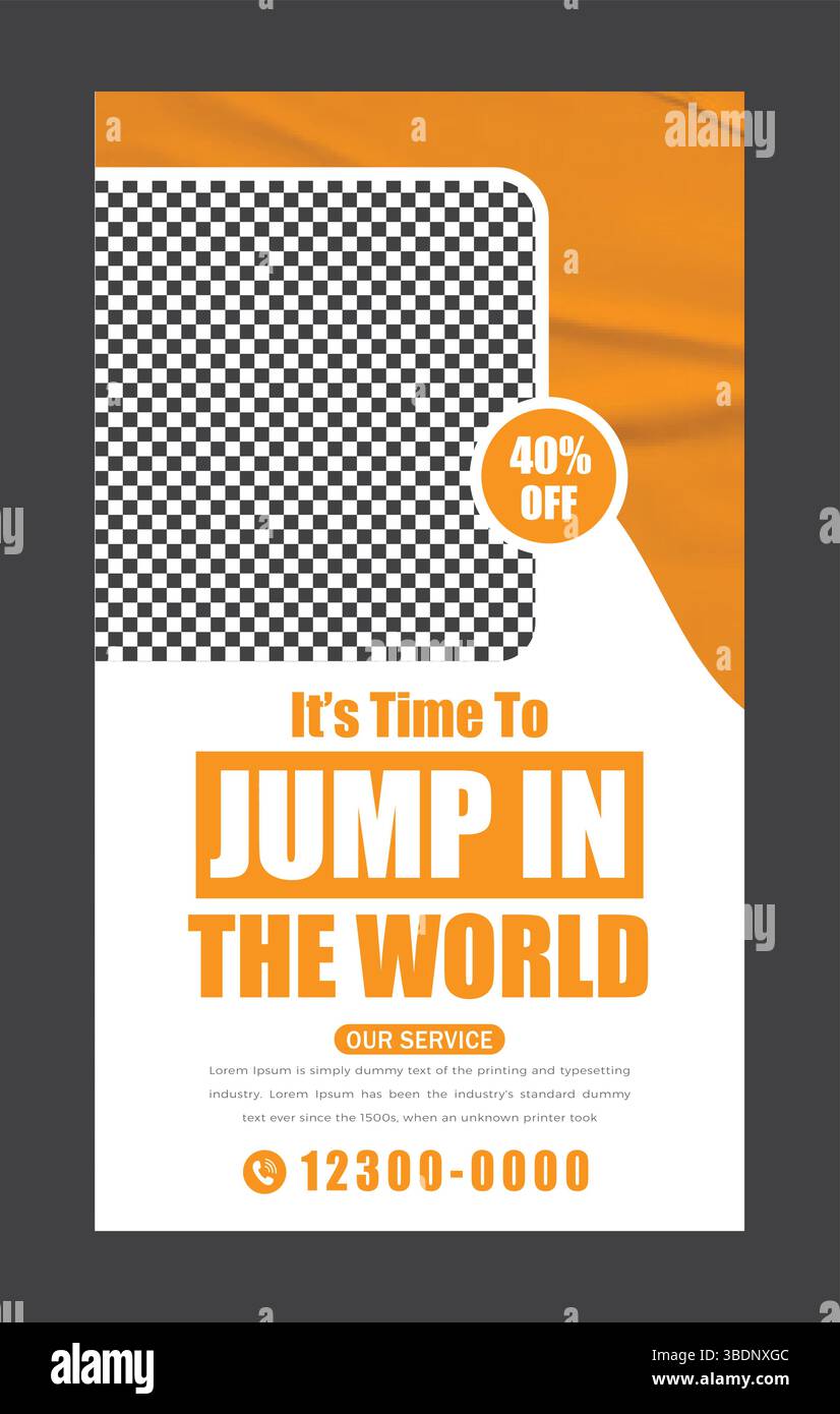 Travel agency story design Stock Vector