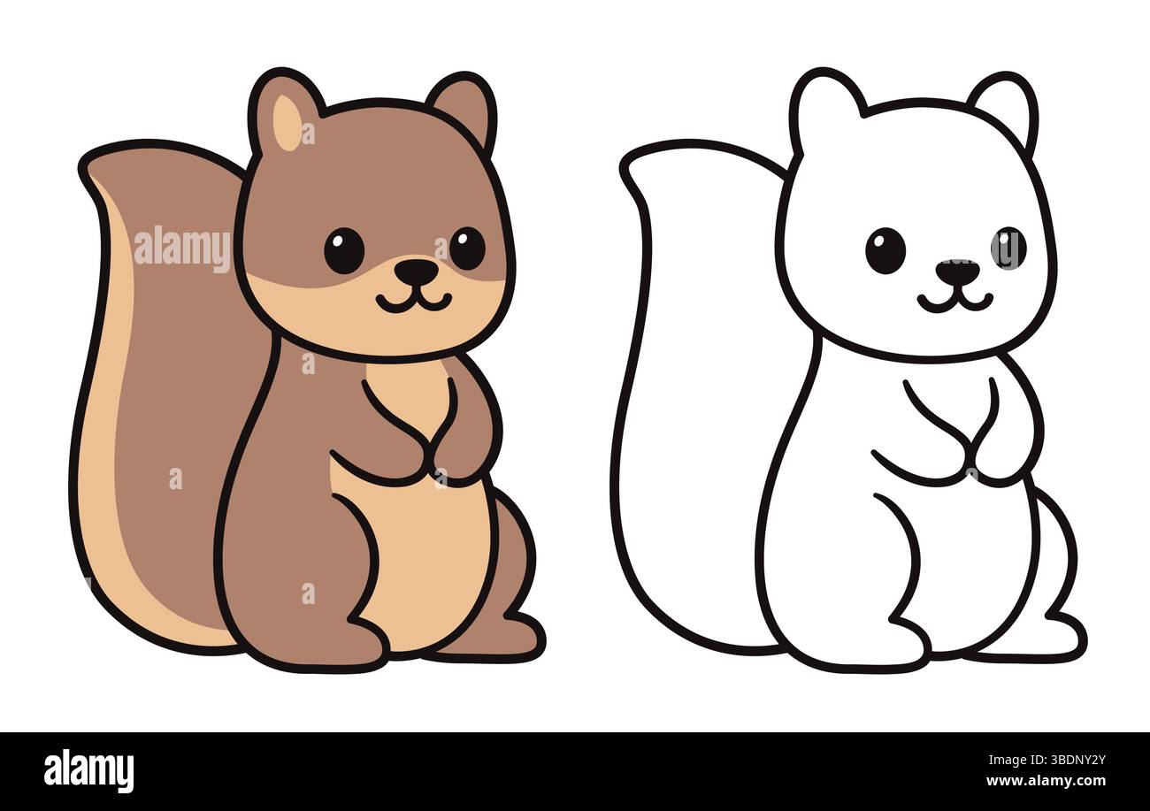 Squirrel Drawing Cartoon
