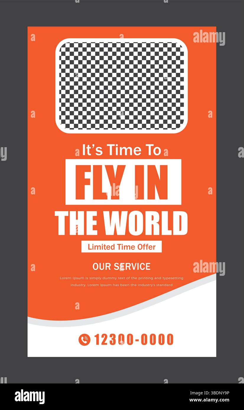 Travel agency story design Stock Vector