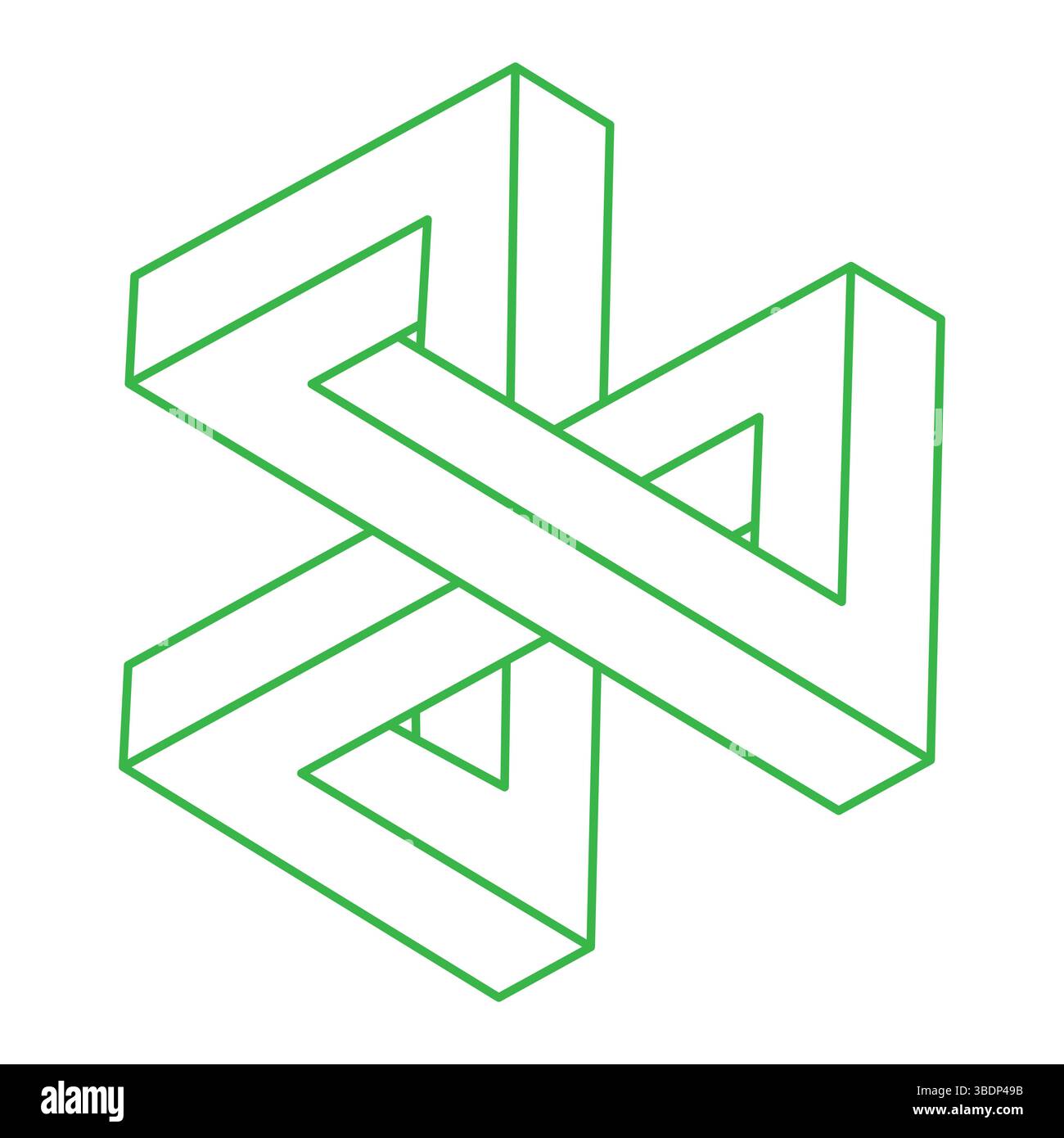 Impossible shapes. Sacred geometry. Logo. Optical illusion. Abstract ...