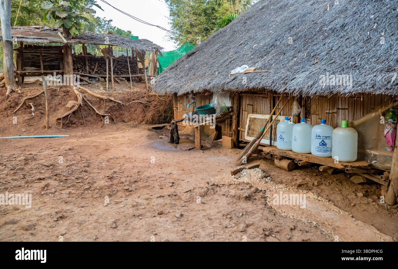 Residences of the Kayah Lahwi (long neck Karen) tribe area of the Union ...