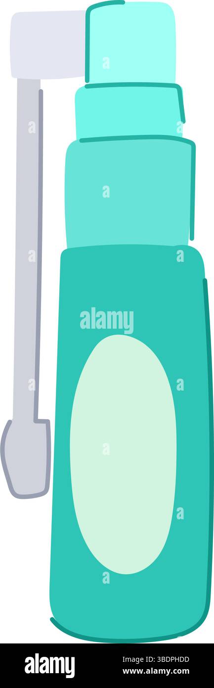 dispenser throat spray bottle cartoon vector illustration Stock Vector ...