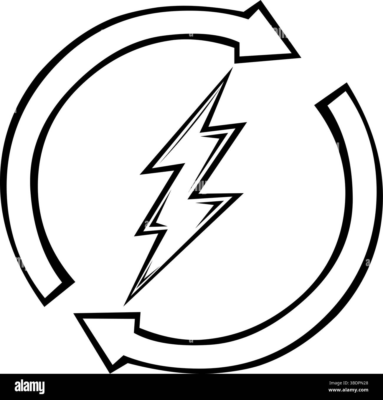 vector illustration drawing black and white icon renewable energy ...